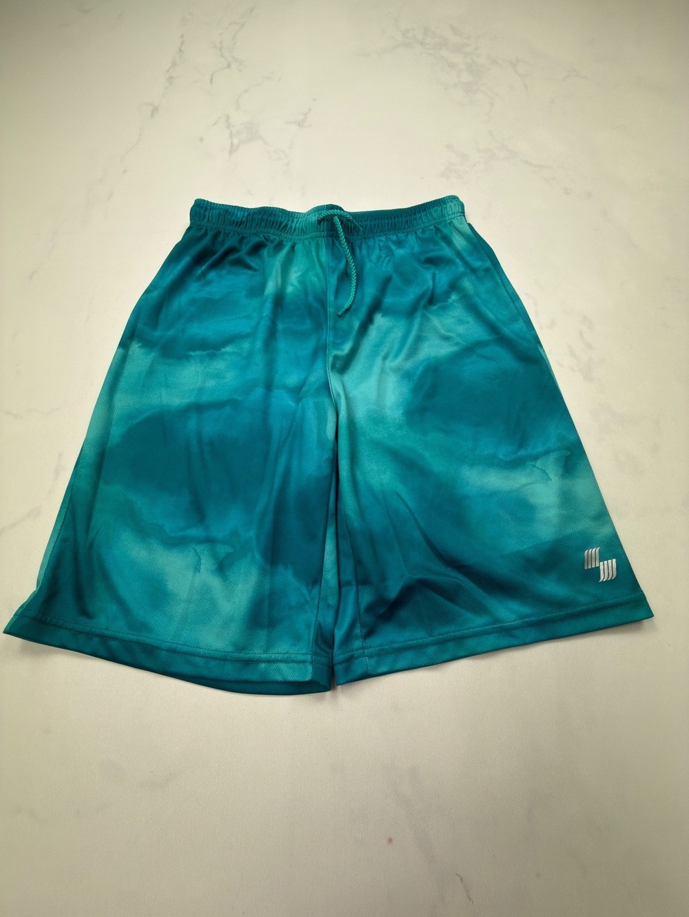 Children's Place Sport Tie-Dye Athletic Shorts Turquoise Modern - Boys XXL